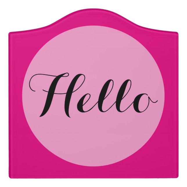 POINT OF INTEREST + your own sign, text & backgr. Door Sign (Large Crest Front)