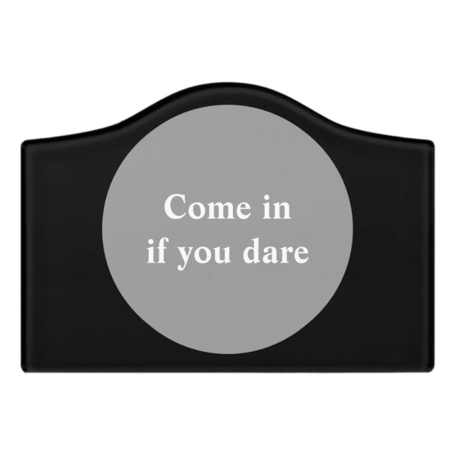 POINT OF INTEREST + your own sign, text & backgr. Door Sign (Small Crest Front)