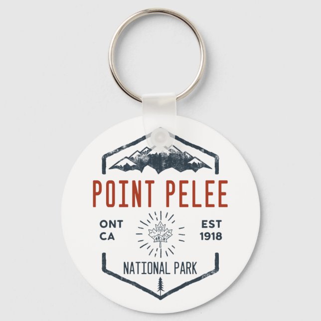 Point Pelee National Park Canada Distressed  Keychain (Front)