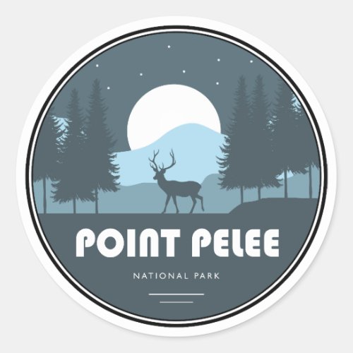Point Pelee National Park Deer Classic Round Sticker