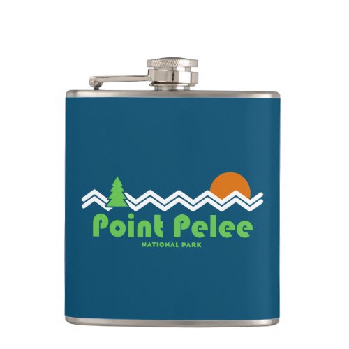 Point Pelee National Park Retro Flask