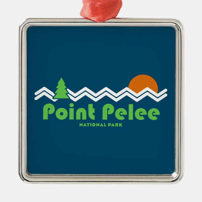 Point Pelee National Park Retro Metal Ornament (Front)