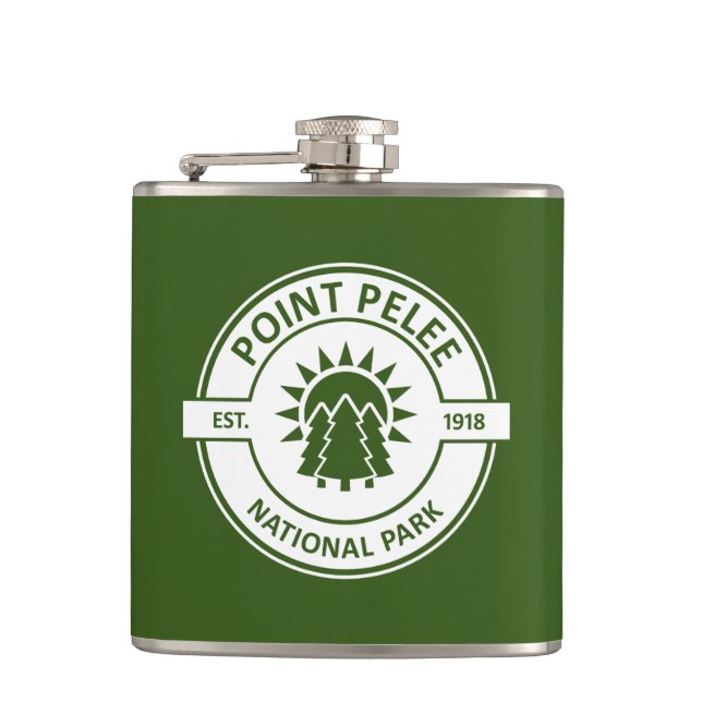 Point Pelee National Park Sun Trees Flask (Front)