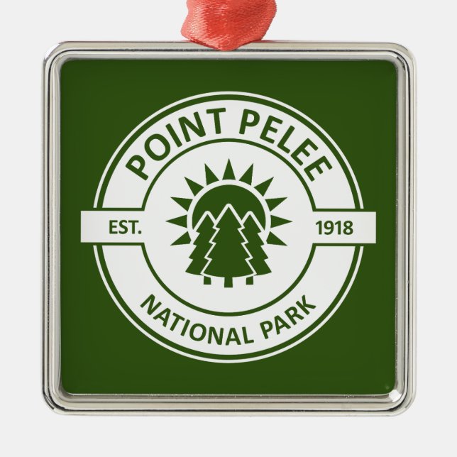 Point Pelee National Park Sun Trees Metal Ornament (Front)