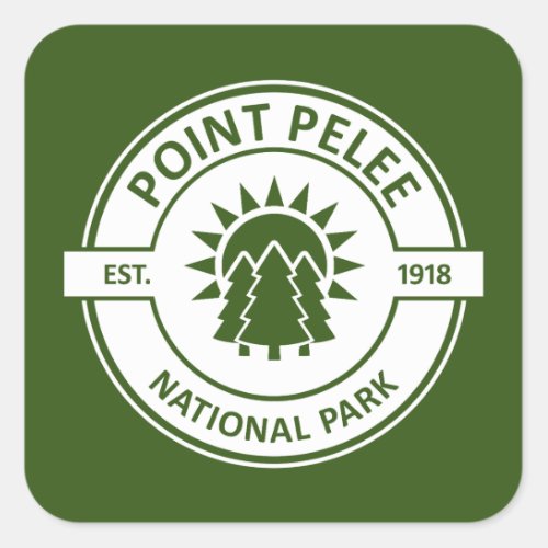 Point Pelee National Park Sun Trees Square Sticker