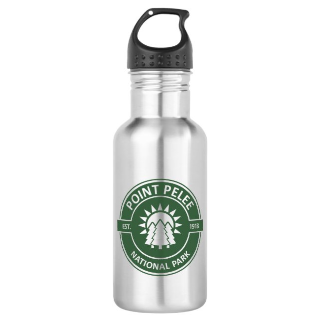 Point Pelee National Park Sun Trees Stainless Steel Water Bottle (Front)