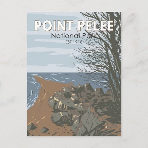Point Pelee National Park Travel Art Vintage Postcard