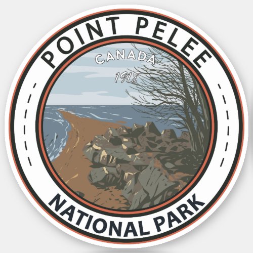 Point Pelee National Park Travel Art Vintage Sticker