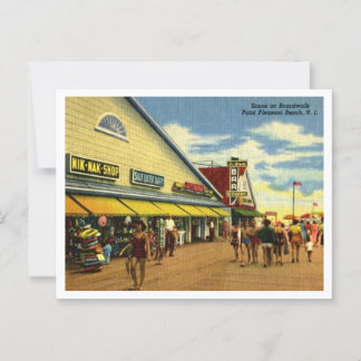 Point Pleasant Beach Boardwalk 1940s Postcard