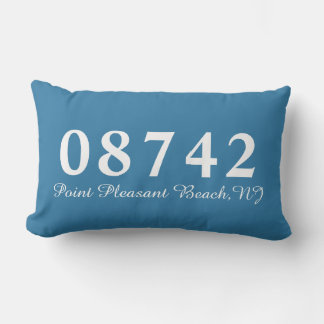 Point Pleasant Beach NJ 08742 Pillow, Realtor Gift Lumbar Pillow