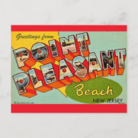 Point Pleasant Beach NJ Greetings Map