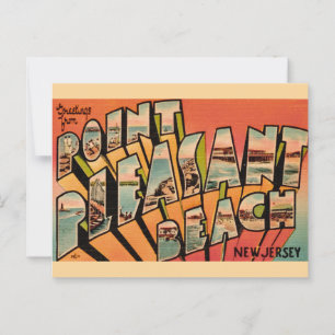 Point Pleasant Beach NJ Greetings Postcard