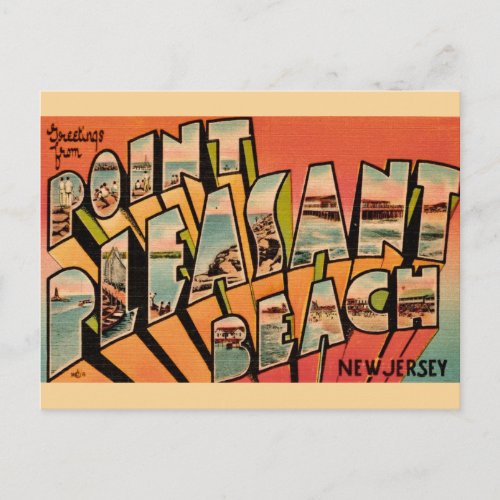 Point Pleasant Beach NJ Greetings Postcard