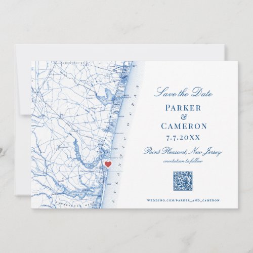 Point Pleasant New Jersey Map Elegant Wedding Save The Date