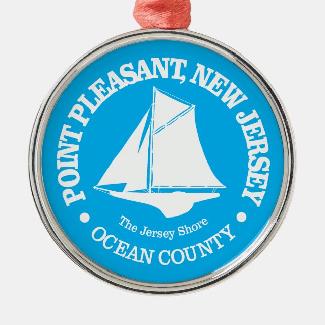 Point Pleasant NJ (sloop) Metal Ornament (Front)