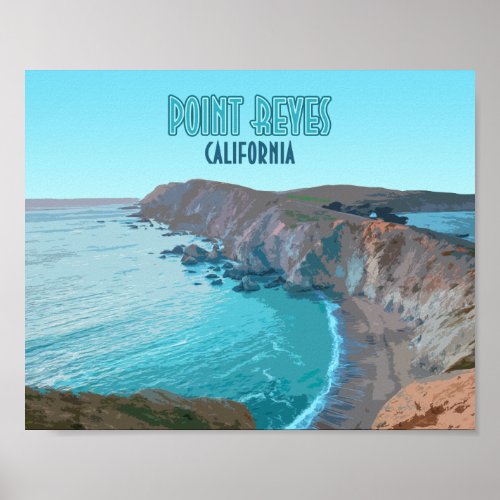 Point Reyes National Seashore California Vintage Poster