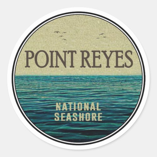 Point Reyes National Seashore Ocean Birds Classic Round Sticker