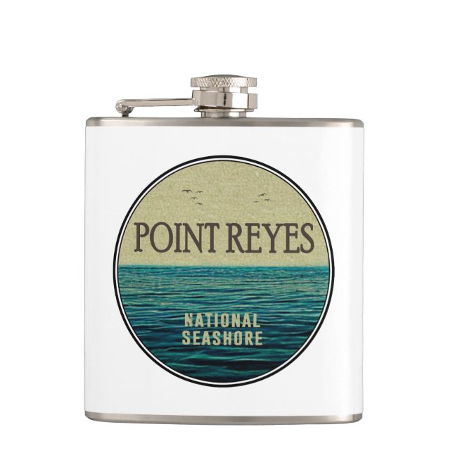 Point Reyes National Seashore Ocean Birds Flask (Front)