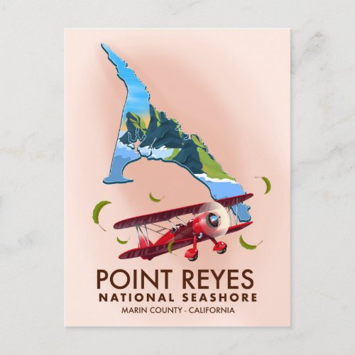 point reyes national seashore travel poster postcard
