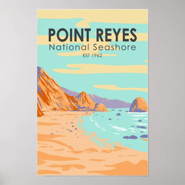 Point Reyes National Seashore Vintage Poster (Front)