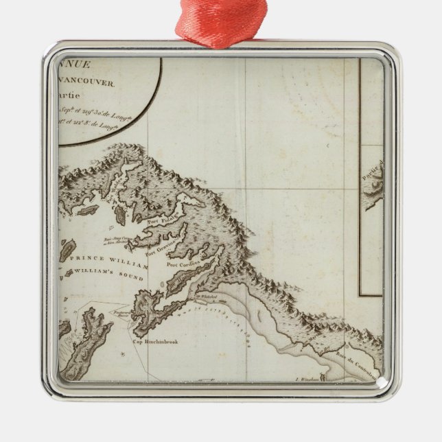 Point Riou to Point Possession Alaska Metal Ornament (Front)