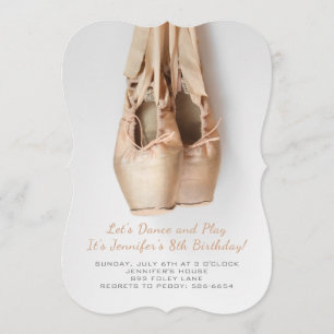 Point Shoes Birthday Invitations