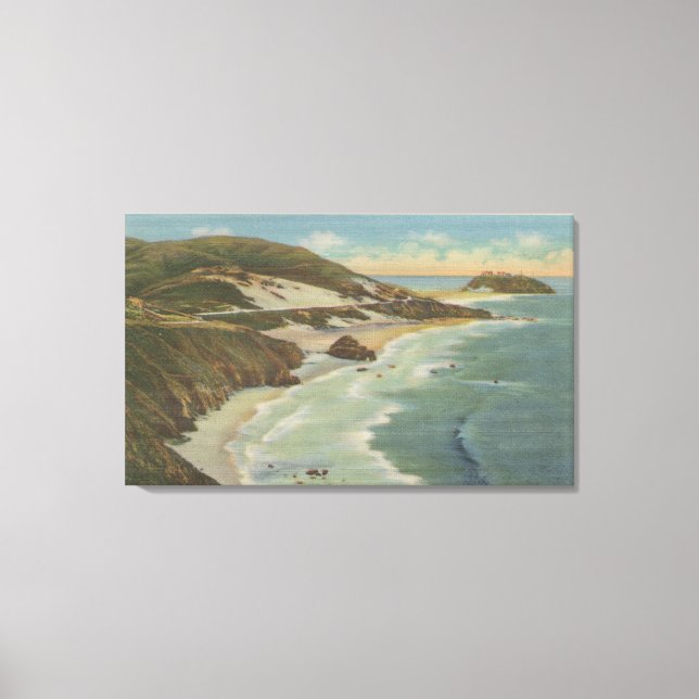 Point Sur, Carmel San Simeon Section, Hwy 1 View Canvas Print (Front)