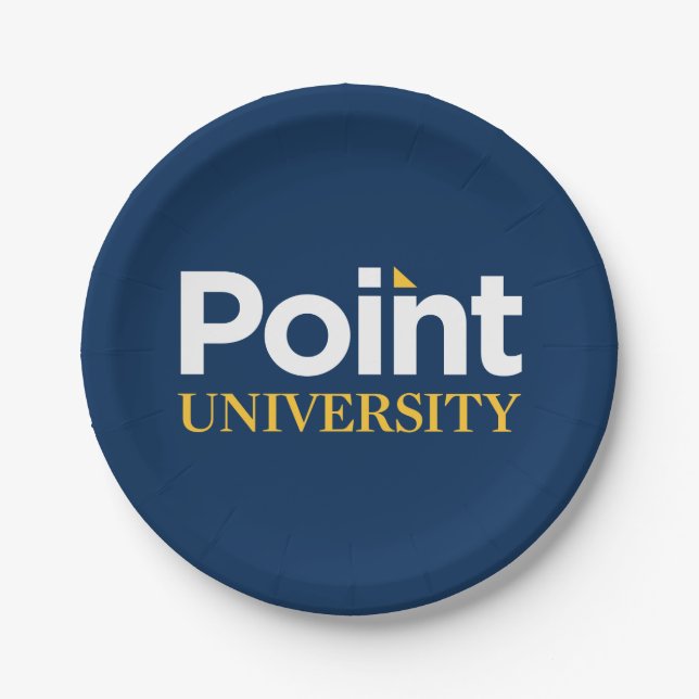 Point University Logo Paper Plates (Front)