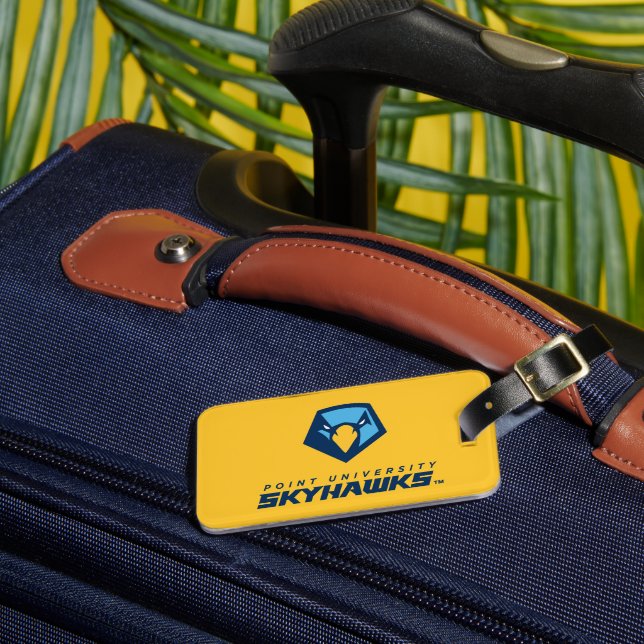 Point University Skyhawks Logo Luggage Tag (Front Insitu 3)
