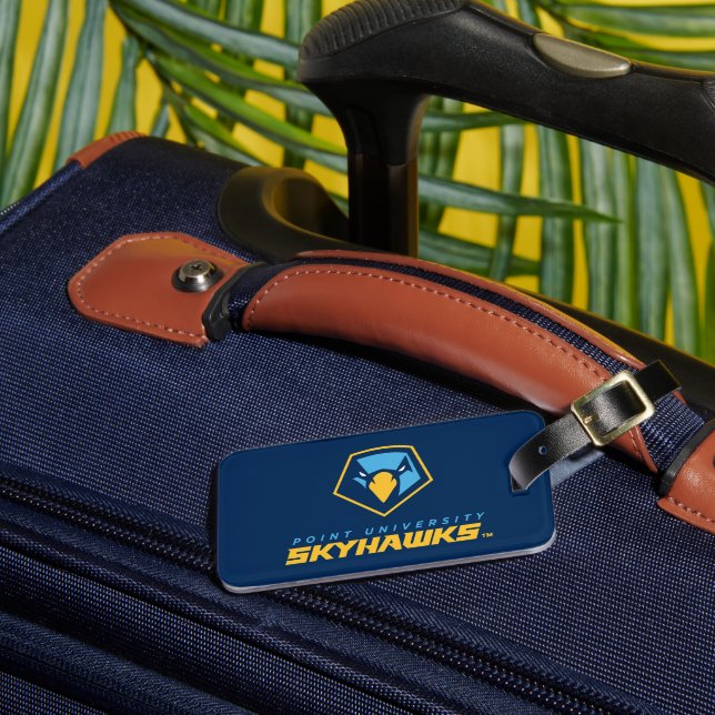 Point University Skyhawks Logo Luggage Tag (Front Insitu 3)