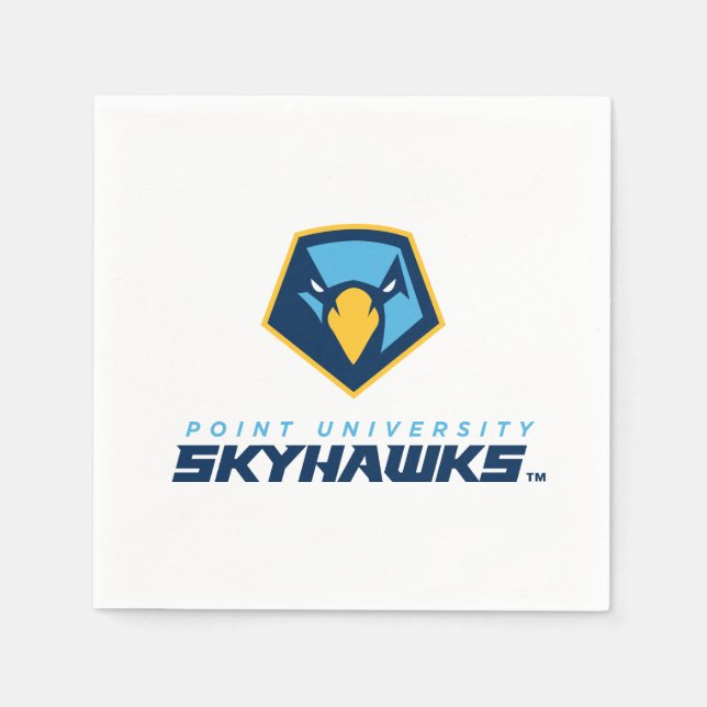 Point University Skyhawks Logo Napkins (Front)