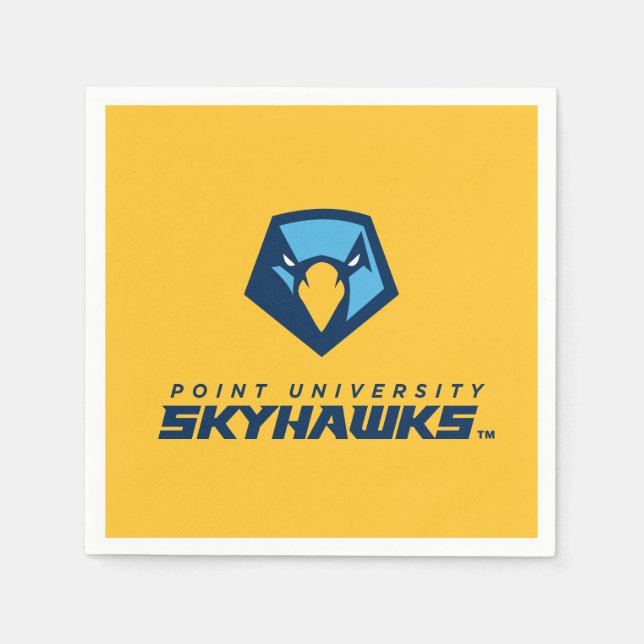 Point University Skyhawks Logo Napkins (Front)