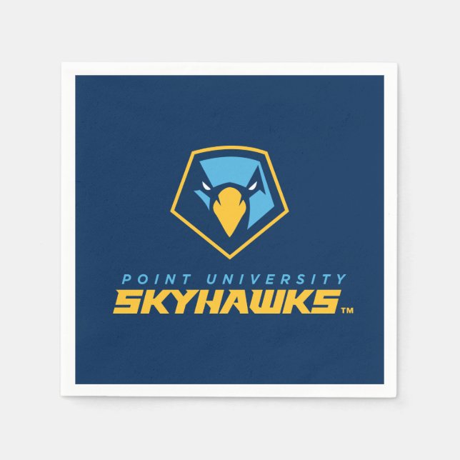 Point University Skyhawks Logo Napkins (Front)
