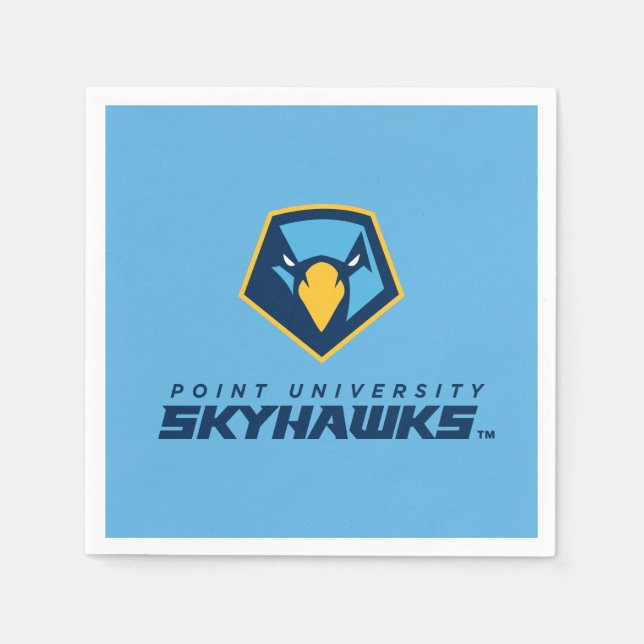 Point University Skyhawks Logo Napkins (Front)