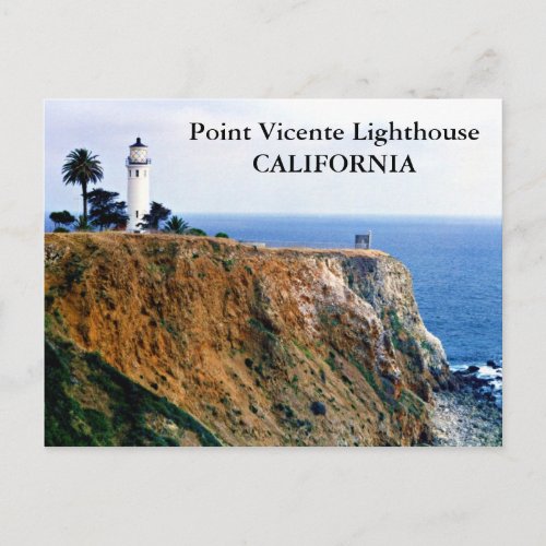 Point Vicente Lighthouse California Postcard