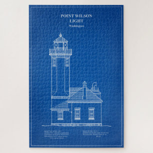 Point Wilson Lighthouse - Washington – AD Jigsaw Puzzle