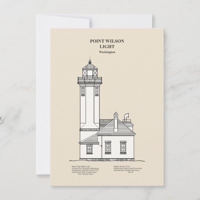 Point Wilson Lighthouse - Washington - SBD Note Card (Front)