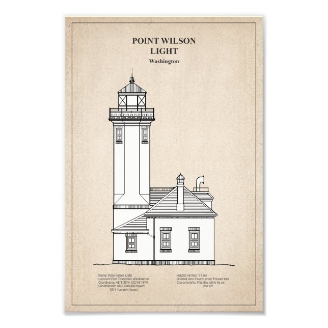 Point Wilson Lighthouse - Washington - SBD Photo Print (Front)