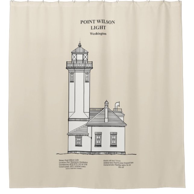 Point Wilson Lighthouse - Washington - SBD Shower Curtain (Front)