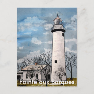 Pointe aux Barques lighthouse port hope michigan Postcard