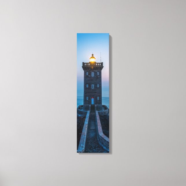 Pointe de Kermorvan Lighthouse Vertical Canvas Art (Front)