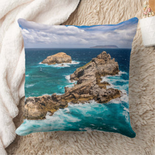 Pointe des Chateaux, Grande-Terre, Guadeloupe #2 Throw Pillow