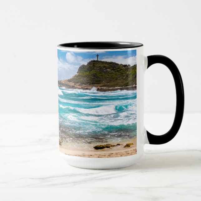 Pointe des Chateaux, Grande-Terre, Guadeloupe Mug (Right)
