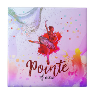 Pointe of View Ballet for Girls Ceramic Tile
