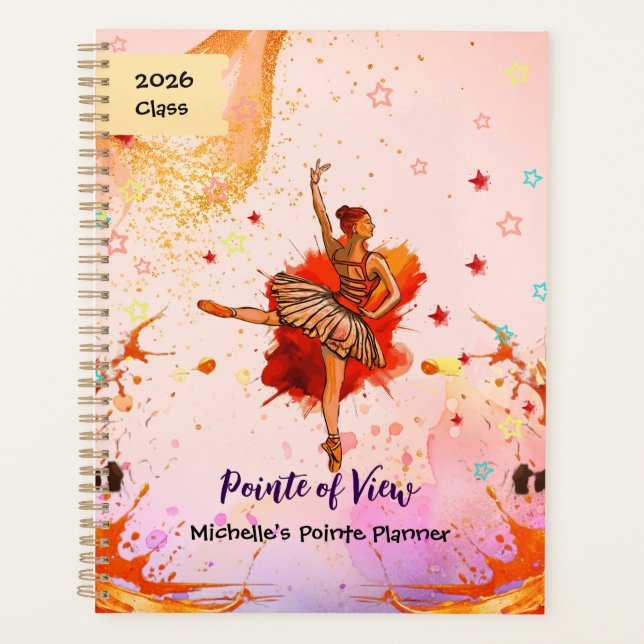 Pointe of View – Custom Ballet Journal  Planner (Front)