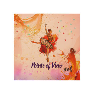 Pointe of View   Elegant Ballerina Art 
