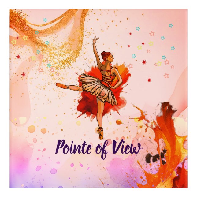 Pointe of View | Elegant Ballerina Art  (Front)