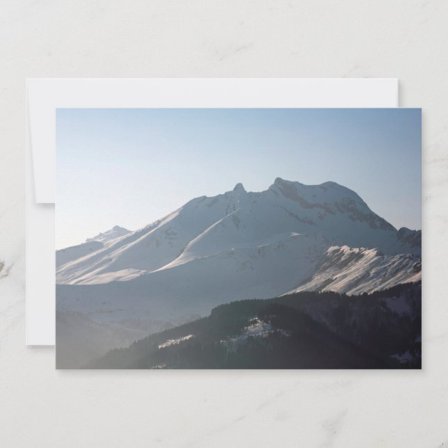 Pointe Percee Morzin France Holiday Card (Front)