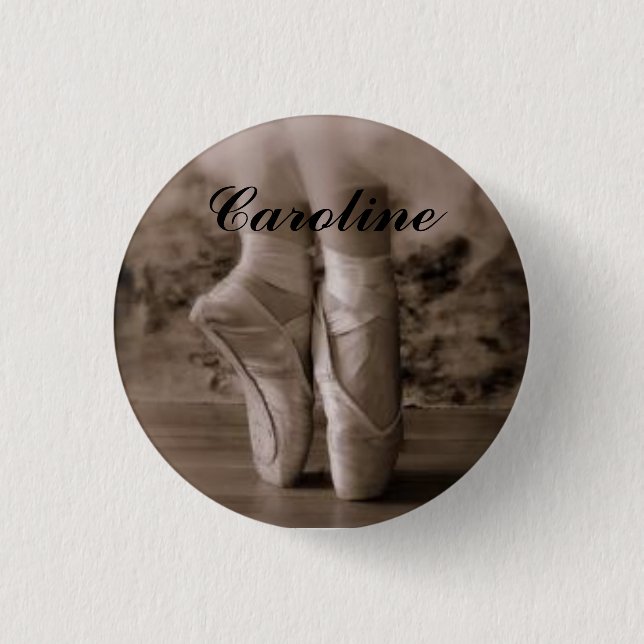 Pointe Shoe - Caroline Button (Front)