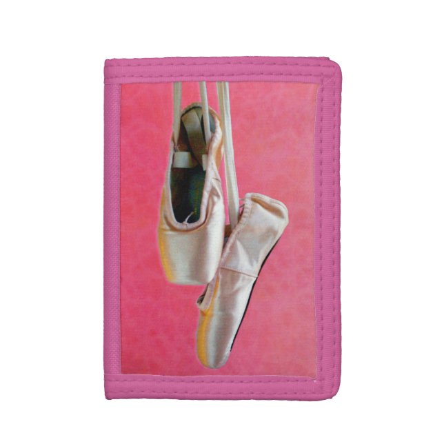 Pointe Shoes in Pink — Wallet (Front Vertical)